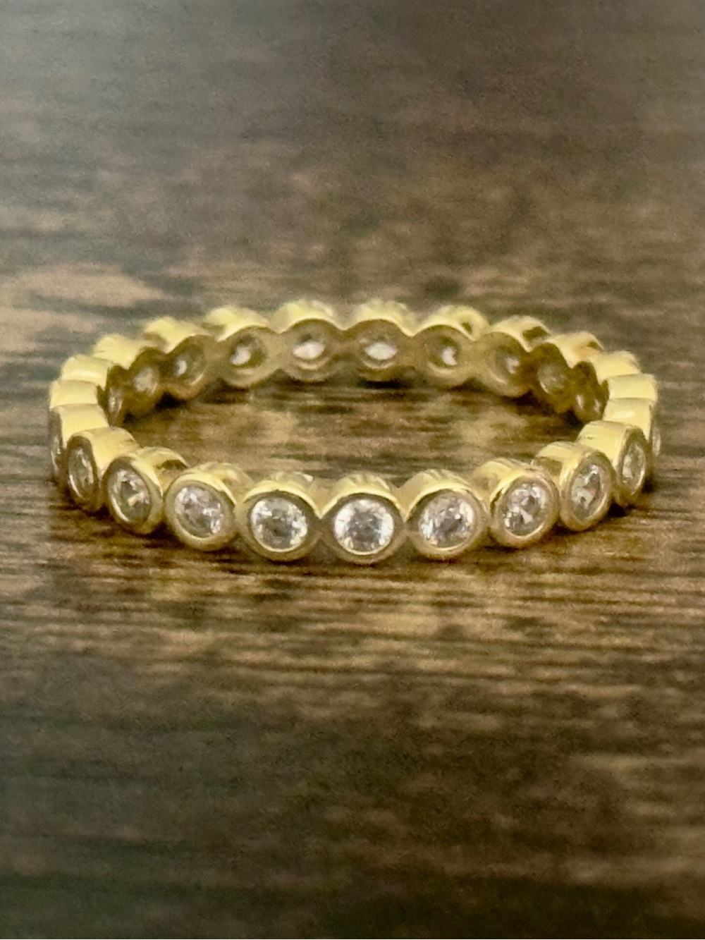 Bezel-Set Round CZ Eternity Band